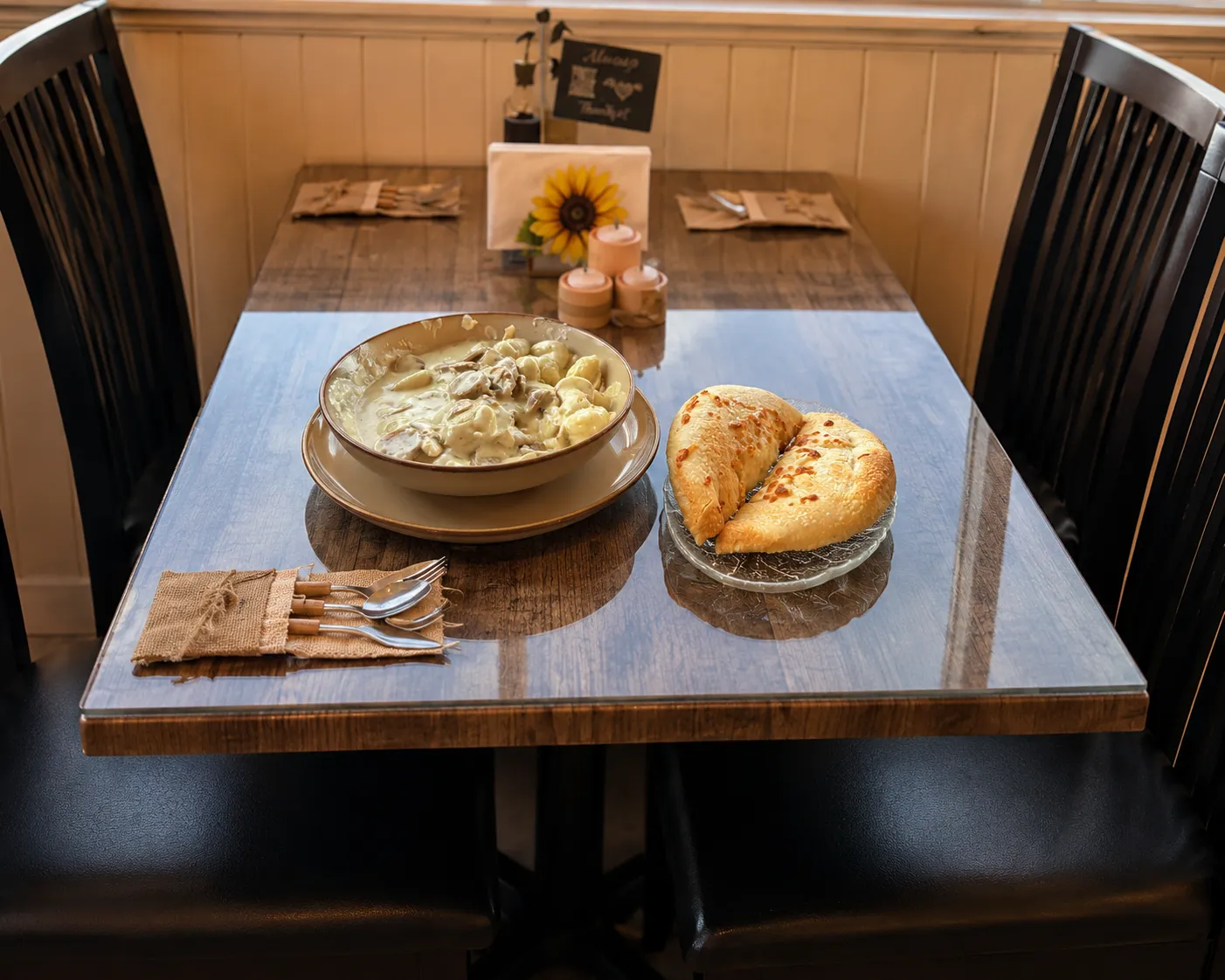 Cozy dining and Italian comfort food at Pizzaberg Cafe in Okotoks
